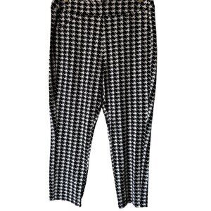 Chicos Travelers Herringbone Pattern Pants Size 1R Chico's/ US 8 Comfort Ankle